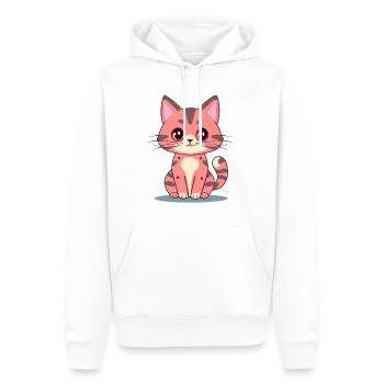 Kawaii Katze - Männer Premium Bio Hoodie - Weiß - Vorne - Nico (187cm)