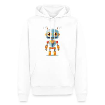Robot - Men’s Premium Organic Hoodie - white - Front - Nico (187cm)