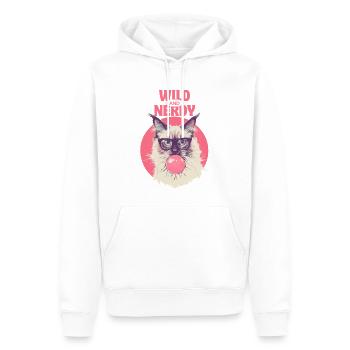 Ragdoll Katze Brille Kaugummi - Männer Premium Bio Hoodie - Weiß - Vorne - Nico (187cm)