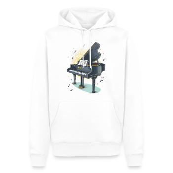 Ein Klavier für Klavierspieler - Männer Premium Bio Hoodie - Weiß - Vorne - Nico (187cm)