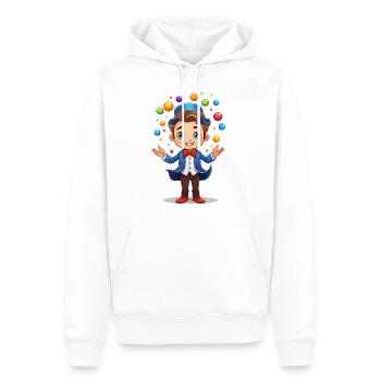 Artist, der jongliert - Männer Premium Bio Hoodie - Weiß - Vorne - Nico (187cm)