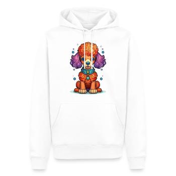 Pudel - Männer Premium Bio Hoodie - Weiß - Vorne - Nico (187cm)