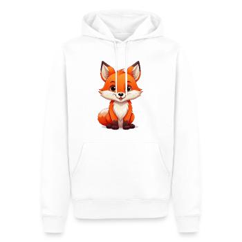 Fuchs - Männer Premium Bio Hoodie - Weiß - Vorne - Nico (187cm)