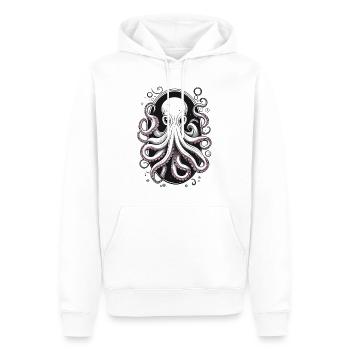 Oktopus - Männer Premium Bio Hoodie - Weiß - Vorne - Nico (187cm)