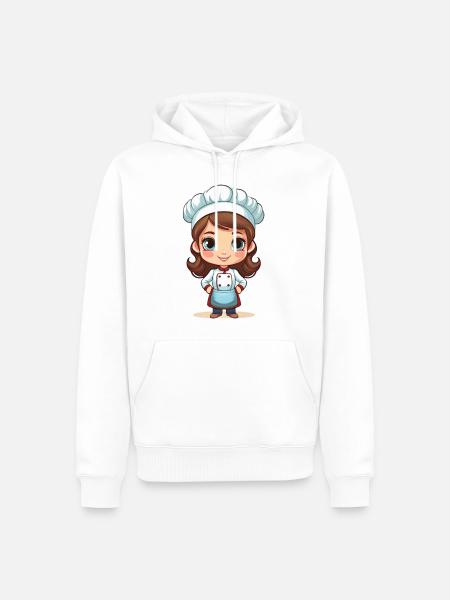 Bäckerin oder Köchin - Männer Premium Bio Hoodie - Weiß