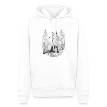 Fuchs im Wald - Männer Premium Bio Hoodie - Weiß - Vorne - Nico (187cm)