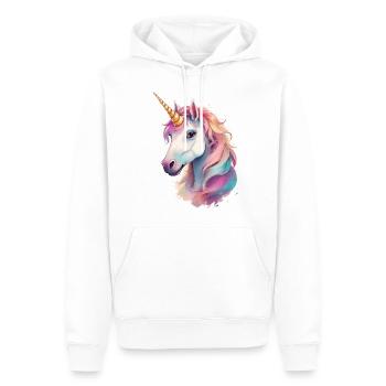 Gemaltes Einhorn - Männer Premium Bio Hoodie - Weiß - Vorne - Nico (187cm)
