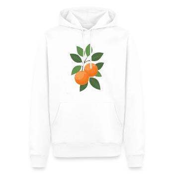 Two oranges on a branch - Men’s Premium Organic Hoodie - white - Front - Nico (187cm)