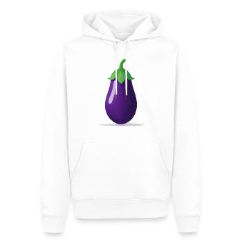 Aubergine - Männer Premium Bio Hoodie - Weiß - Vorne - Nico (187cm)