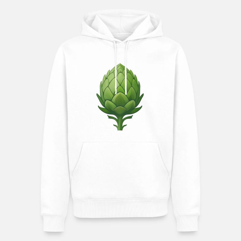 Artischocke - Männer Premium Bio Hoodie - Weiß