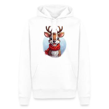 Un renne mignon pour Noël - Sweat à capuche Premium bio Homme - blanc - Devant - Nico (187cm)
