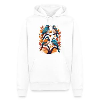 Vögel auf einem Zweig - Männer Premium Bio Hoodie - Weiß - Vorne - Nico (187cm)