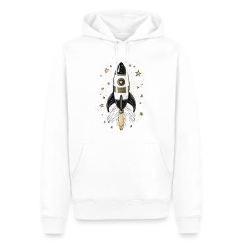 Fusée - Sweat à capuche Premium bio Homme - blanc - Devant - Nico (187cm)