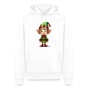 A cute Christmas elf - Men’s Premium Organic Hoodie - white - Front - Nico (187cm)