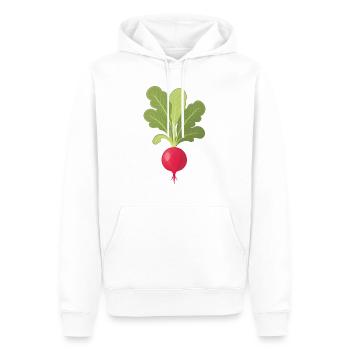 Radis - Sweat à capuche Premium bio Homme - blanc - Devant - Nico (187cm)