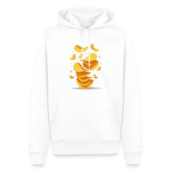 Chips - Sweat à capuche Premium bio Homme - blanc - Devant - Nico (187cm)