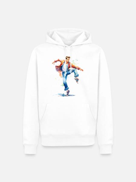 Dancer - Men’s Premium Organic Hoodie - white