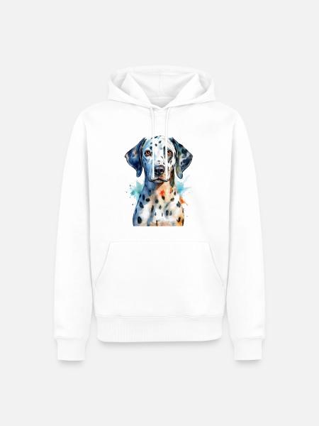 A Dalmatian - Men’s Premium Organic Hoodie - white