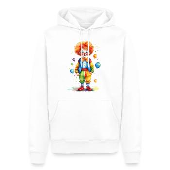 Ein Clown passend zu Karneval / Fasching - Männer Premium Bio Hoodie - Weiß - Vorne - Nico (187cm)