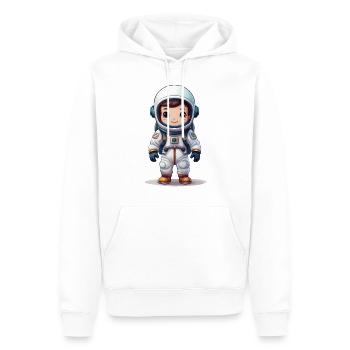 A cute astronaut - Men’s Premium Organic Hoodie - white - Front - Nico (187cm)