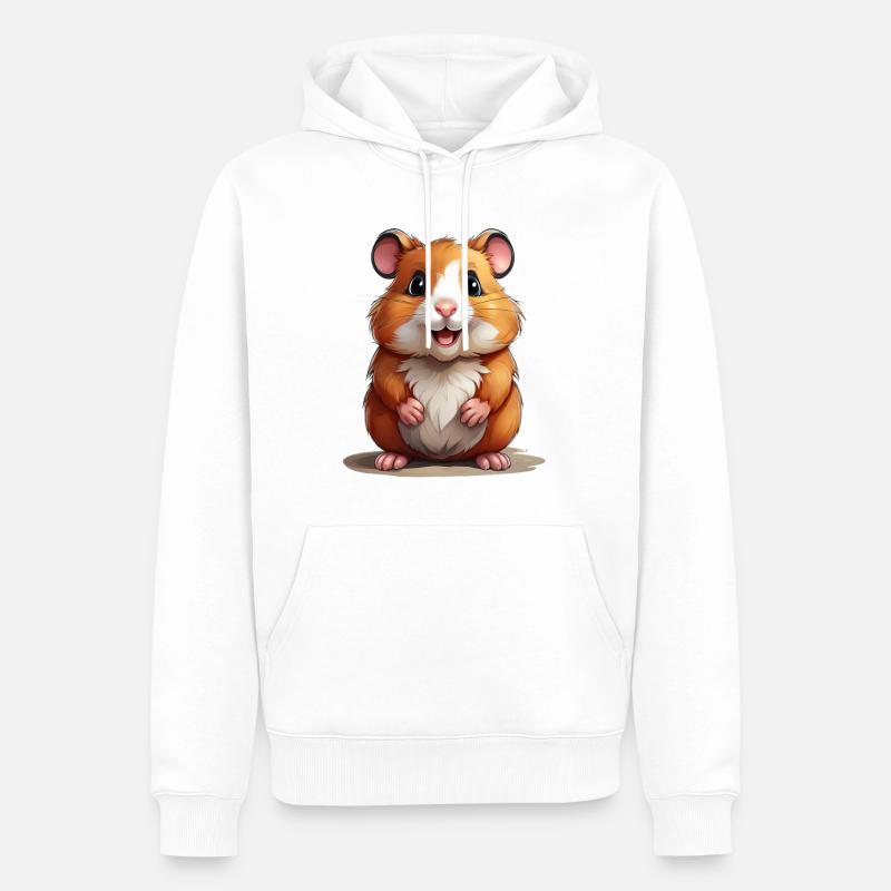 Hamster super mignon - Sweat à capuche Premium bio Homme - blanc
