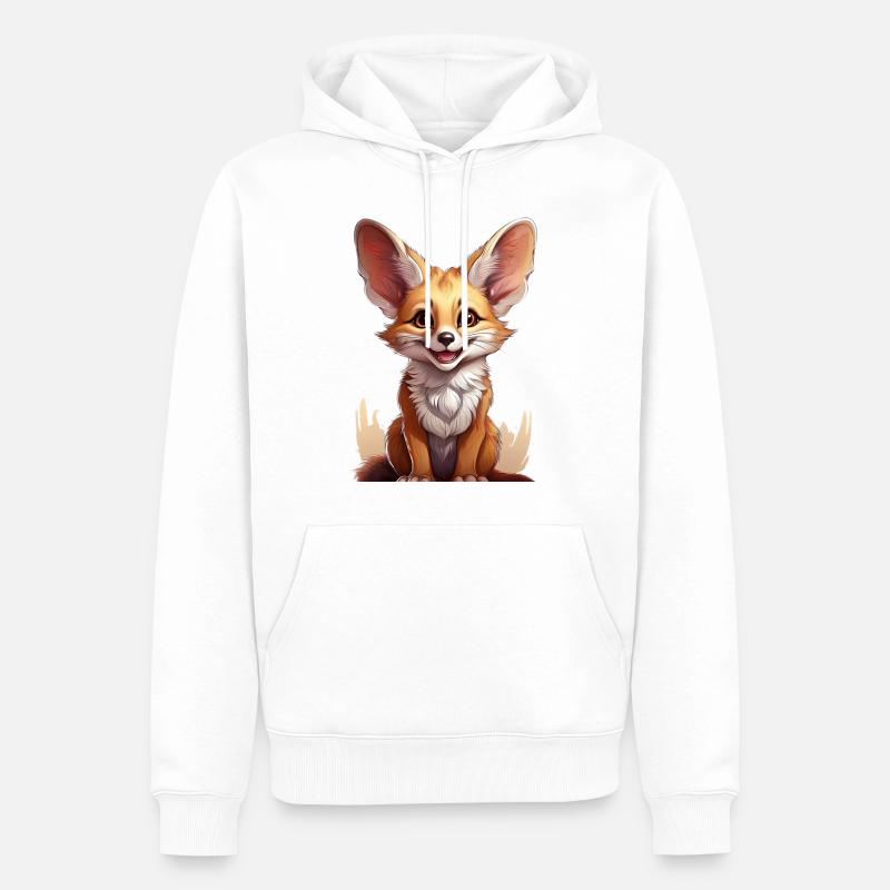 Fennec - Sweat à capuche Premium bio Homme - blanc