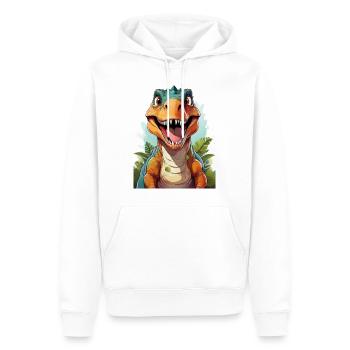 Tyrannosaurus Rex - Männer Premium Bio Hoodie - Weiß - Vorne - Nico (187cm)