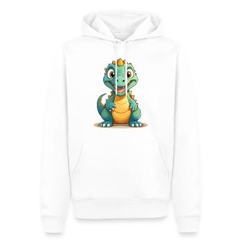 Super cute dinosaur - Men’s Premium Organic Hoodie - white - Front - Nico (187cm)