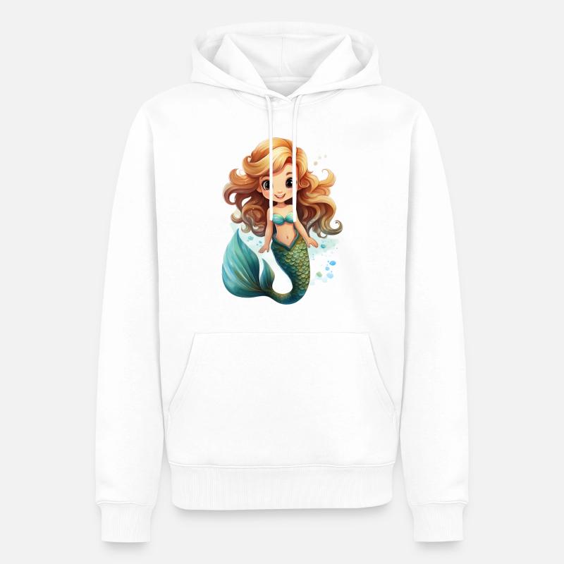 Sirène - Sweat à capuche Premium bio Homme - blanc