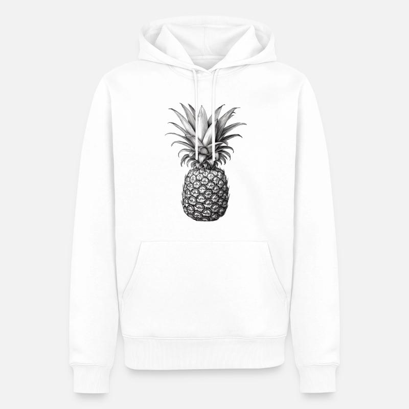 Ananas - Männer Premium Bio Hoodie - Weiß