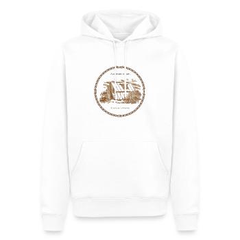 L’aventure vous attend Lets Go Camping - Sweat à capuche Premium bio Homme - blanc - Devant - Nico (187cm)