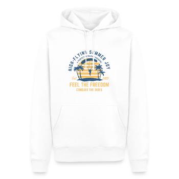 Fallschirmspringen Sommer am Strand unter Palmen - Männer Premium Bio Hoodie - Weiß - Vorne - Nico (187cm)