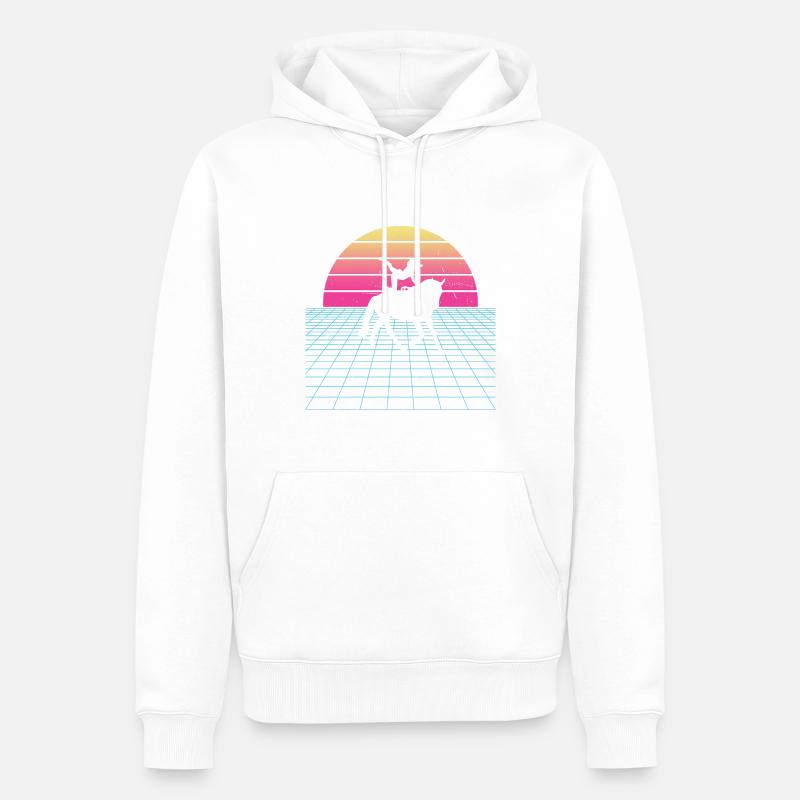 Discipline de voltige masculine - Sweat à capuche Premium bio Homme - blanc
