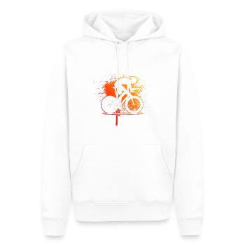 Femmes Vélo de route Vélo de route Cycliste sur route Cycliste sur route - Sweat à capuche Premium bio Homme - blanc - Devant - Nico (187cm)