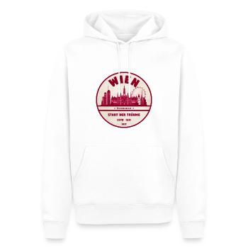 Vintage Wien Österreich - Männer Premium Bio Hoodie - Weiß - Vorne - Nico (187cm)