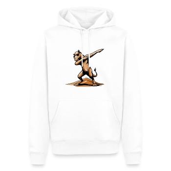 Dabbing Camel. Flair arabe dans le désert de Dubaï - Sweat à capuche Premium bio Homme - blanc - Devant - Nico (187cm)