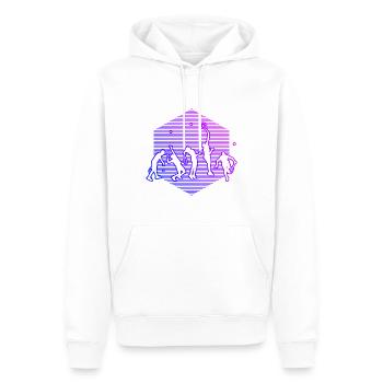 Tennis spielen Tennisspielen Tennis Herren - Männer Premium Bio Hoodie - Weiß - Vorne - Nico (187cm)