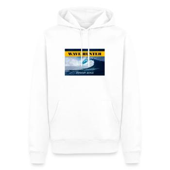 T-shirt ocean Wave Hunter Summer Beach - Sweat à capuche Premium bio Homme - blanc - Devant - Nico (187cm)
