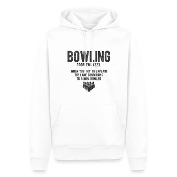 Bowling - Männer Premium Bio Hoodie - Weiß - Vorne - Nico (187cm)