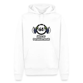 65th Birthday - 65 Years Matured to Perfection - Men’s Premium Organic Hoodie - white - Front - Nico (187cm)