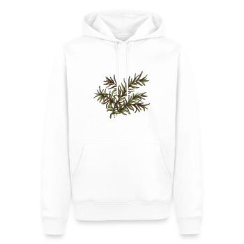 Plante feuillue 1 - Sweat à capuche Premium bio Homme - blanc - Devant - Nico (187cm)