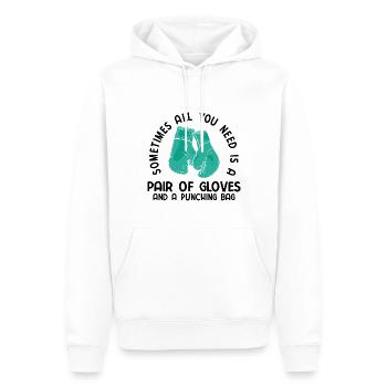 Boxsport Boxing - Männer Premium Bio Hoodie - Weiß - Vorne - Nico (187cm)