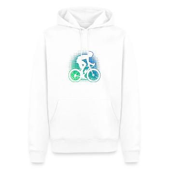 Cyclisme sur route Vélo de route Hommes Vélo de route Cyclisme sur route - Sweat à capuche Premium bio Homme - blanc - Devant - Nico (187cm)