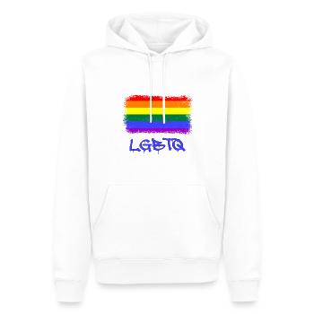 LGBTQ - Männer Premium Bio Hoodie - Weiß - Vorne - Nico (187cm)