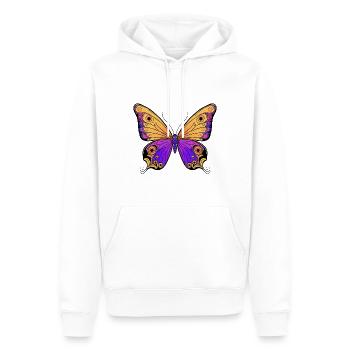 Mehrfarbiger Schmetterling - Männer Premium Bio Hoodie - Weiß - Vorne - Nico (187cm)