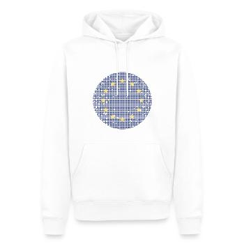 Drapeau de l’Europe EU Euro Drapeau européen - Sweat à capuche Premium bio Homme - blanc - Devant - Nico (187cm)