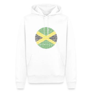 Drapeau jamaïcain Drapeau jamaïcain Jamaïque Vintage - Sweat à capuche Premium bio Homme - blanc - Devant - Nico (187cm)