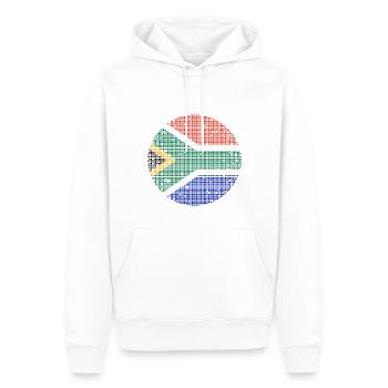 Afrique du Sud Drapeau Afrique Afrique Afrique du Sud - Sweat à capuche Premium bio Homme - blanc - Devant - Nico (187cm)