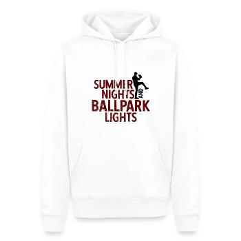 Baseball - Männer Premium Bio Hoodie - Weiß - Vorne - Nico (187cm)