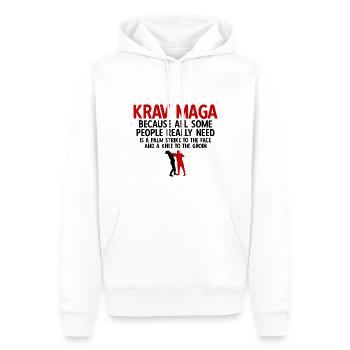 Israelischer Kampfsport Krav Maga - Männer Premium Bio Hoodie - Weiß - Vorne - Nico (187cm)